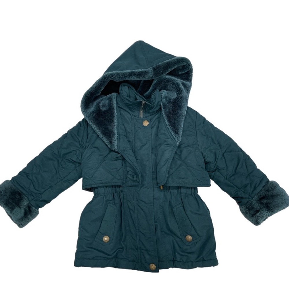 Rothschild girls cozy jacket size L (6x) Green